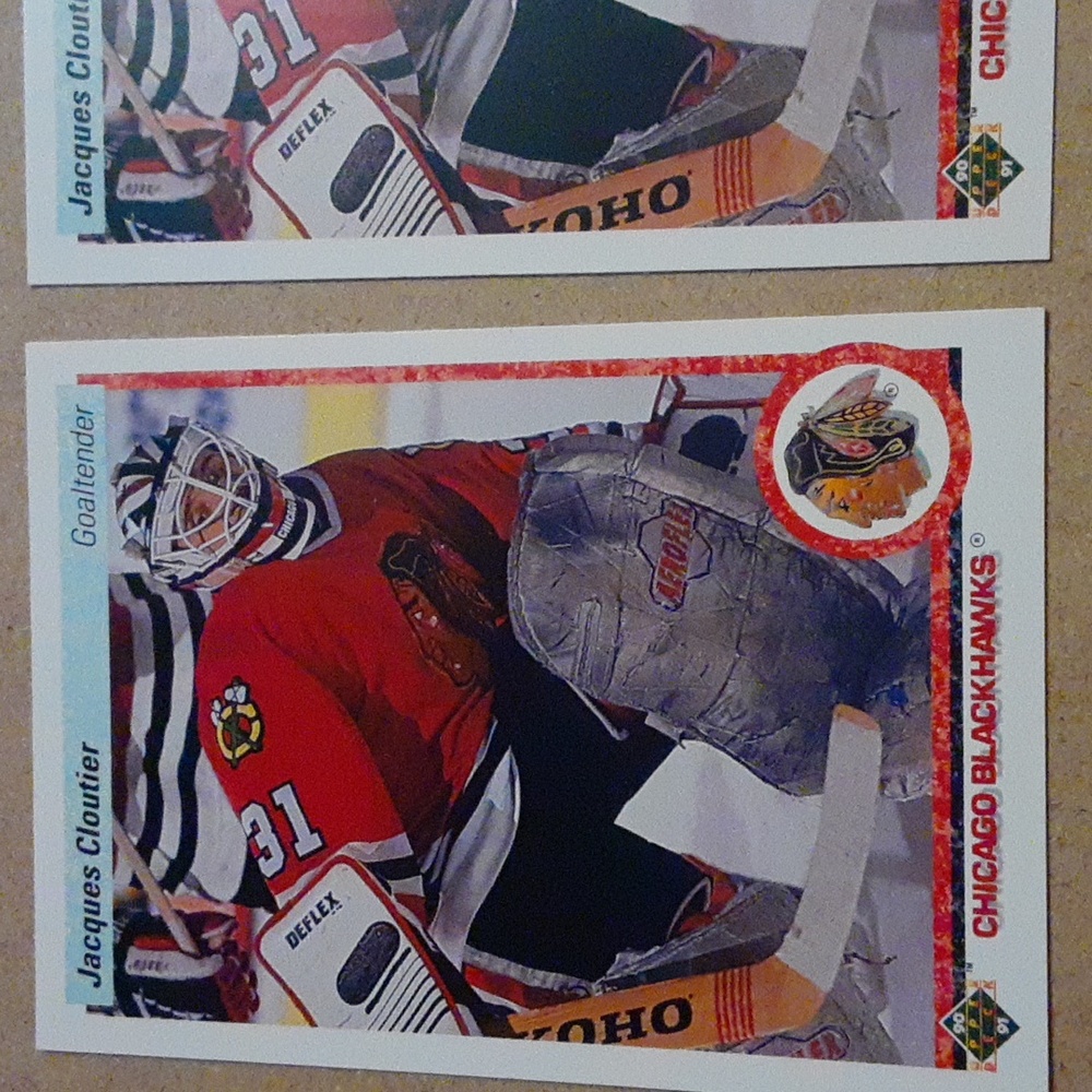 Jacques Cloutier Chicago Blackhawks NHL Hockey Rookie Cards